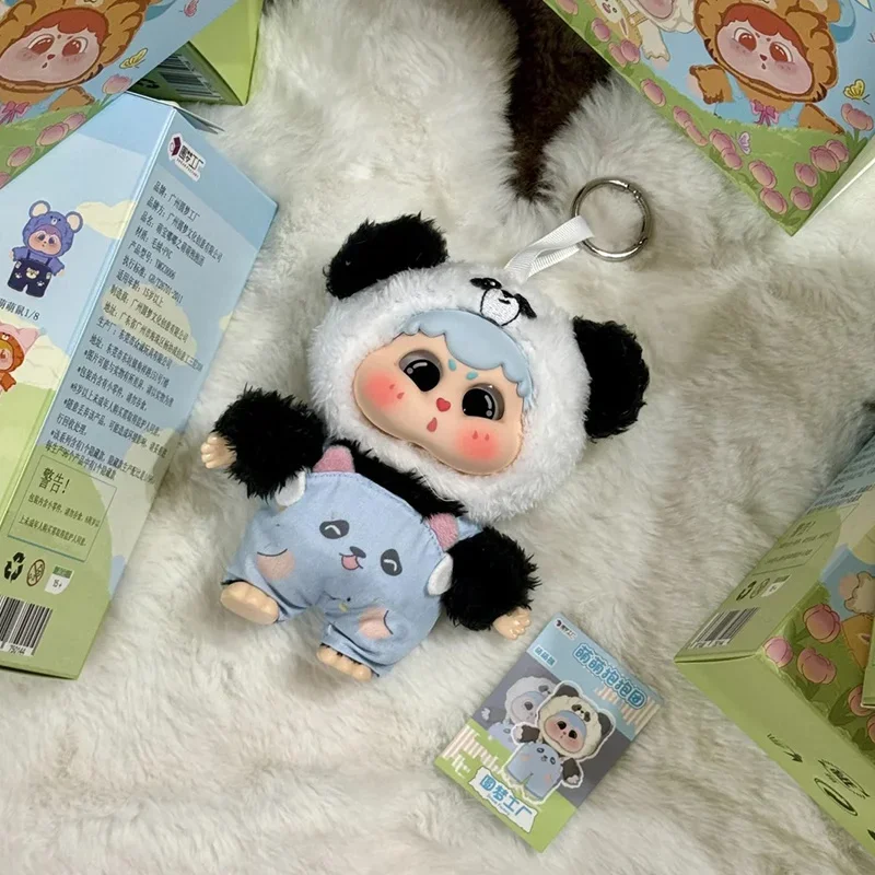 Ultra-ต่ําราคากล่องตาบอดของแท้จุด Mengbao Doo Doo จี้ตุ๊กตากระต่ายน่ารัก PANDA หุ่นมือเครื่องประดับของขวัญวันเกิด