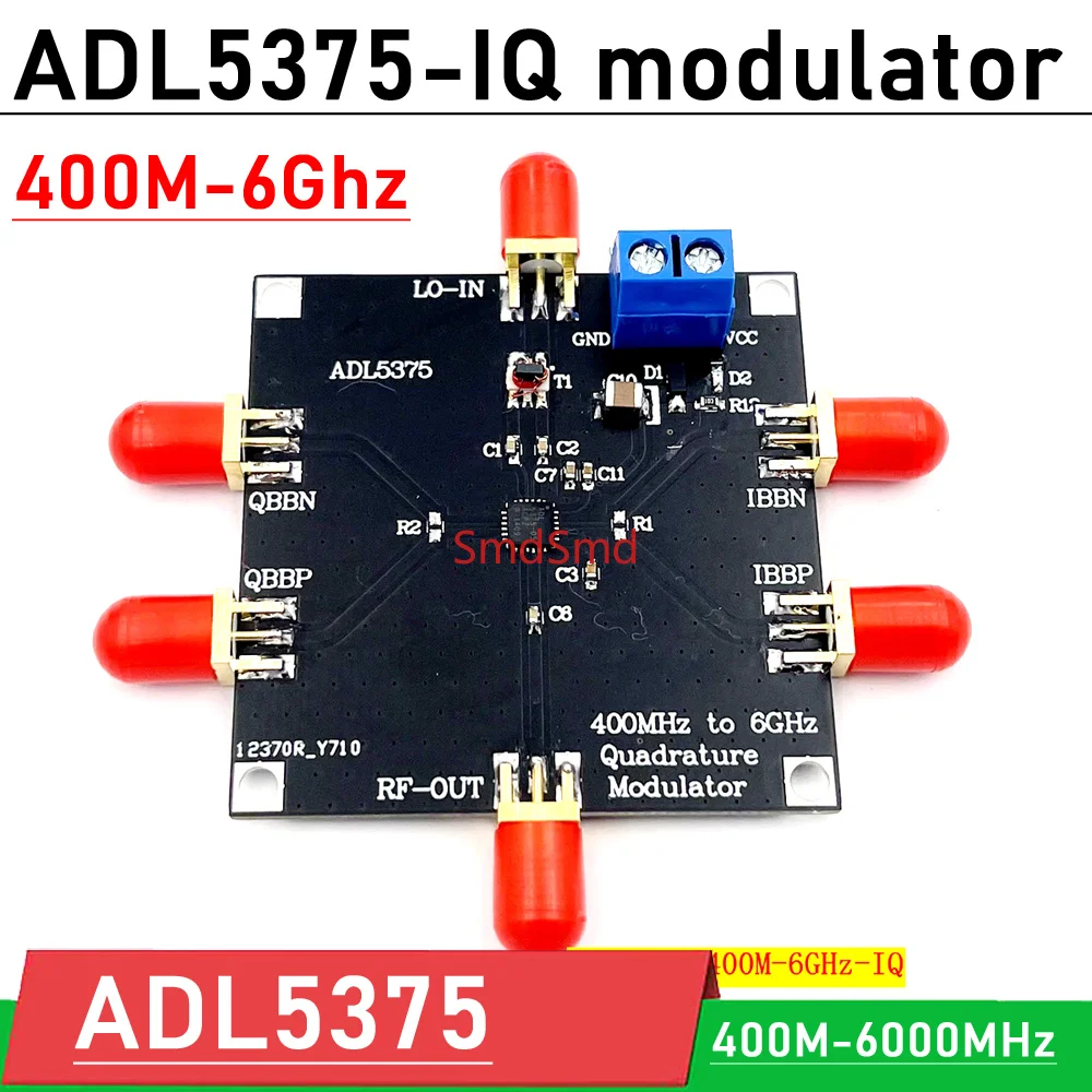 400M-6GHZ ADL5375 IQ modulator module broadband quadrature modulator mixer W LO Barron for RF Ham Radio amplifier