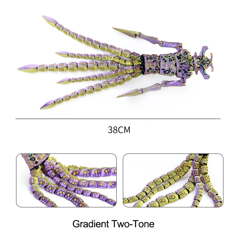 2026hot 38cm Subnautica Sea Emperor Leviathan 3D Printed Action Figure Movable Joints Gradient Color Model Toy For Boys Fans