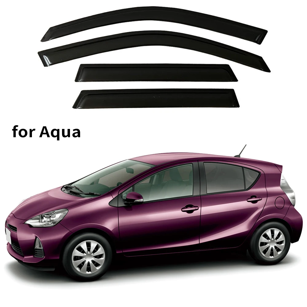 

Оконный козырек для Toyota Aqua 2012 2013 2014 2015, ветрозащитные дефлекторы, защита от дождя, дверной козырек, вентиляционные шторы, солнцезащитный козырек от дождя