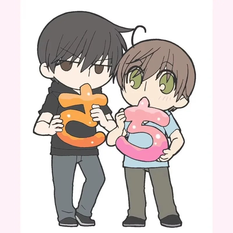 Anime BL Keychain Onodera Ritsu Takano Masamune Strap Figure Hanging Accessories 6cm