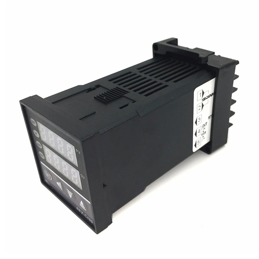 REX-C100FK02-V * DN régulateur de température Intelligent sortie SSR + SSR-40 + Thermocouple de sonde K + dissipateur thermique SSR-40