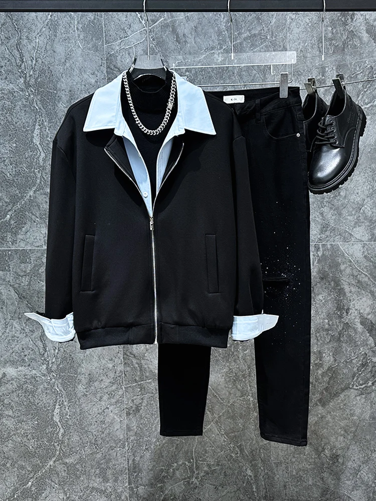 

Korean Sle Hoodie Jaet Casual Set Men's Haome Spring Autumn Two-Piece Set New Ins Loose Fit Youth Faion