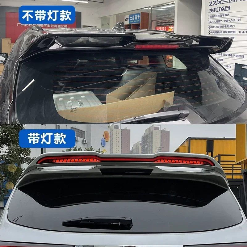 

Tail Wing with light For Toyota Highlander 4th 22-24 modified Top wing Rear Spoiler Body Kit Car Accessories