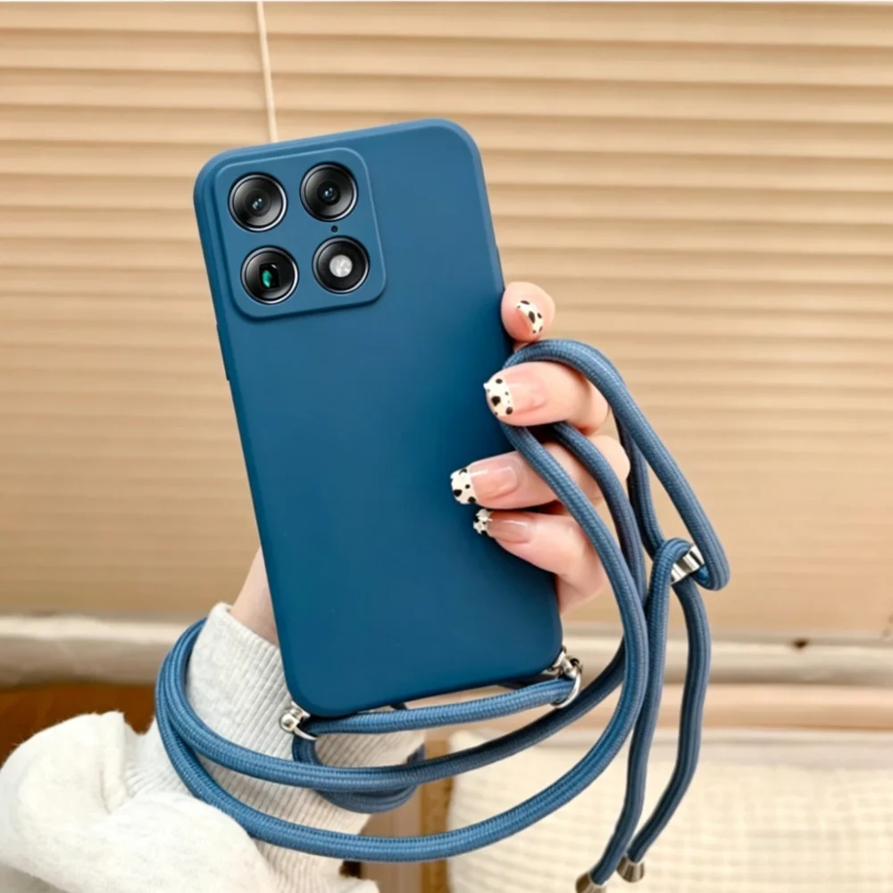Funda de silicona líquida original para teléfono Moto Edge 70 Fusion Plus 60 50 Fusion 40 Neo G77 G67 G86 Power G85 con correa cruzada