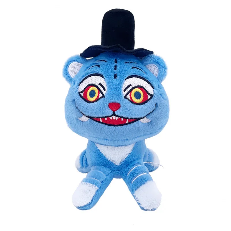 Anime Kpop 3 ojos tigre púrpura de peluche de juguete sombrero negro cazador de demonios Animal relleno Linda Urraca monstruo chica grupo muñeca para regalo de seguidores