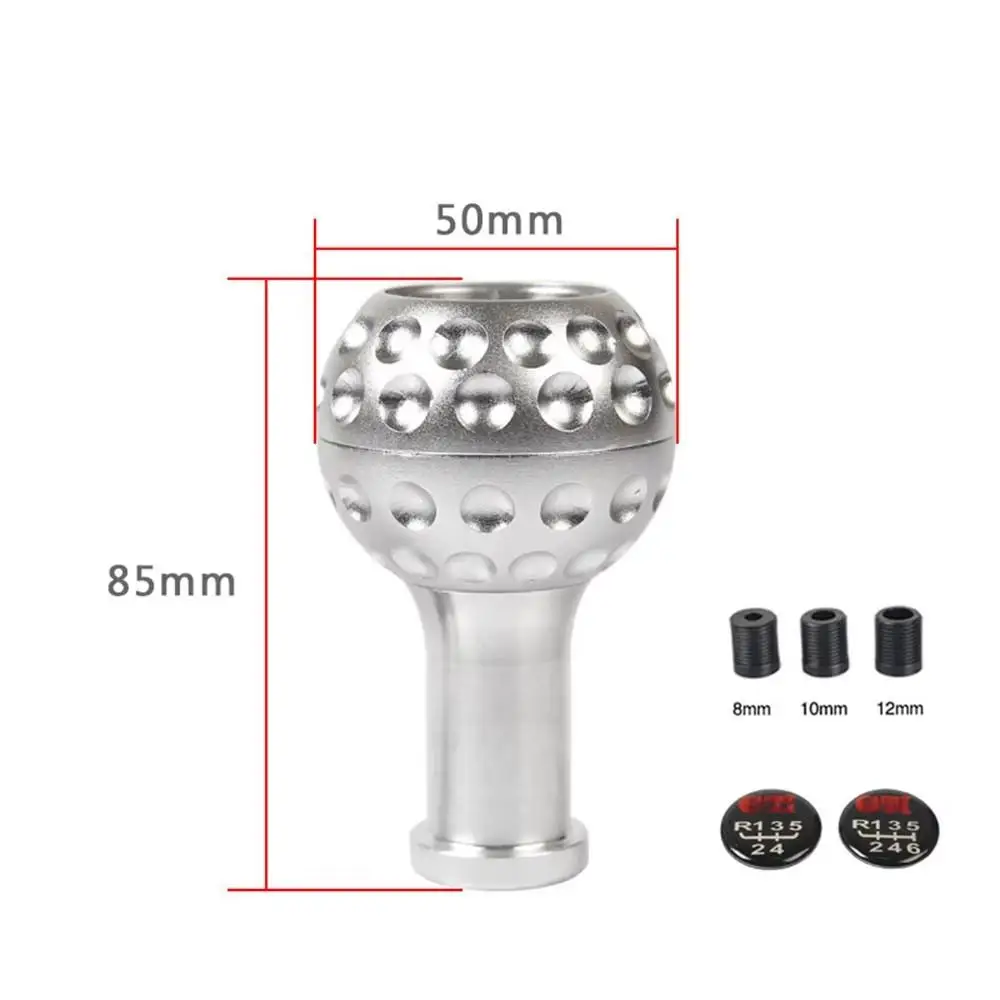 Universal Aluminum 4 color 5&6 Speed Shift Knob Car Gear Shift Lever with 8/10/12mm Adapters For Anniversary VW GTI Jetta Golf