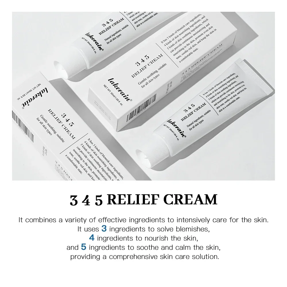 345 Relief Cream Address Blemishes Nourish Anti-sugar Anti-oxidation Soothing Care Face Lifting Beauty Moisturizer Korean Cream