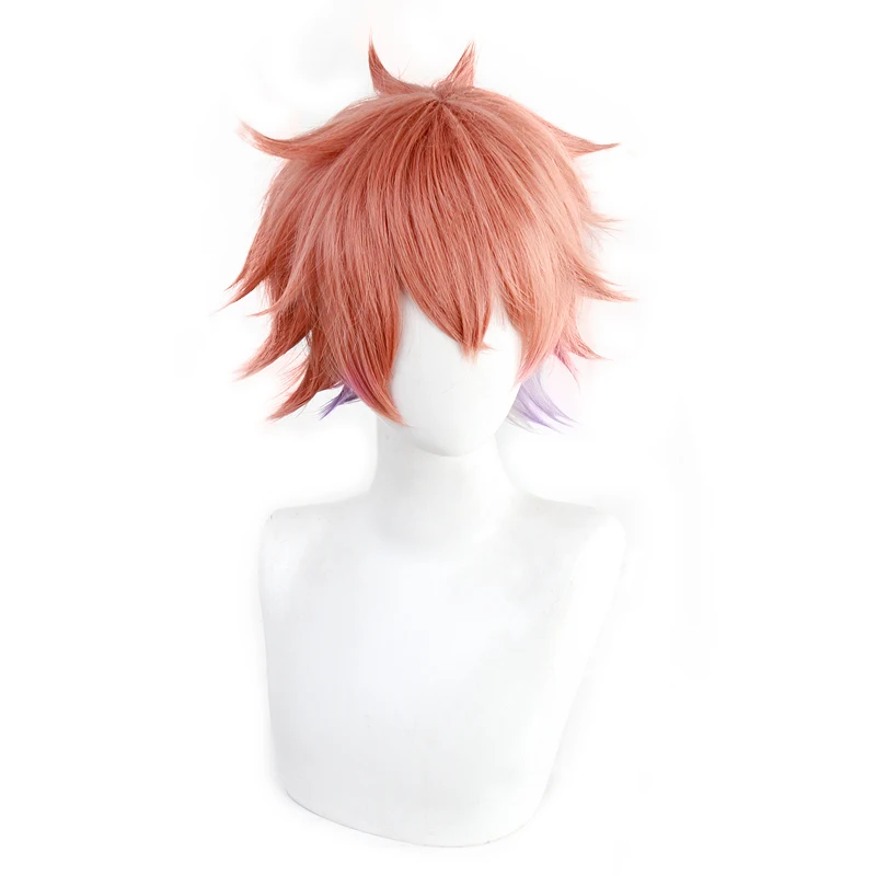 Anime Twisted Wonderland Ace Trappola Cosplay Wig Light Purple Gradient Heat-Resistant Fiber Synthetic Hair Halloween Party Prop