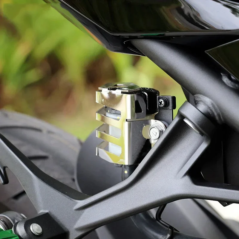 USERX Universal Motorcycle Accessories Brake stainless steel oil pot protective cover for QJ SAI450 High quality and durable view 5