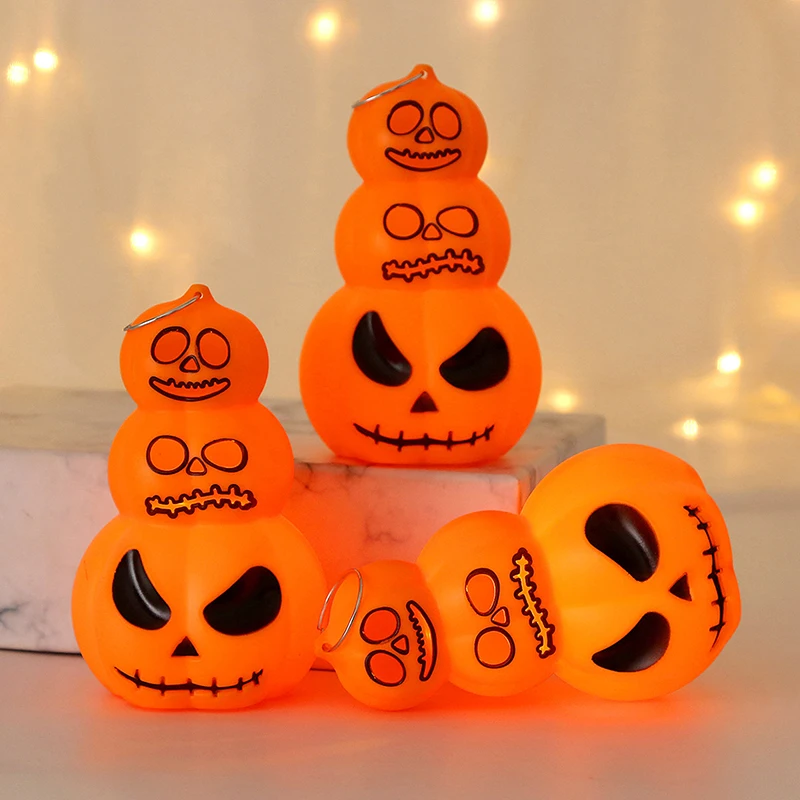 Halloween Ghost Pumpkin LED Light Haunted House Horror Props Halloween Party Home Bar Decoration Lamp