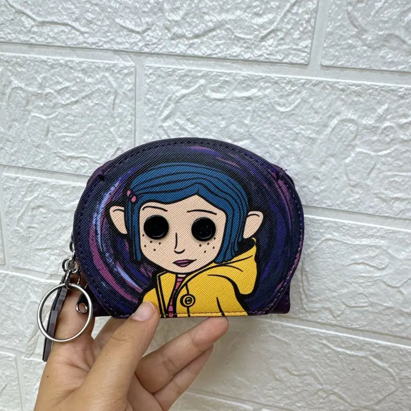 

Женский кошелек с рисунком аниме «Кэролайн», модный и милый кошелек для карт для девочек с брелоком