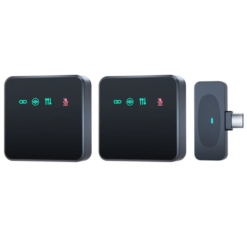 

-A99Z Microphone Wireless One To Two Type-C 2.4G For Outdoor Live Portable Plug And Play