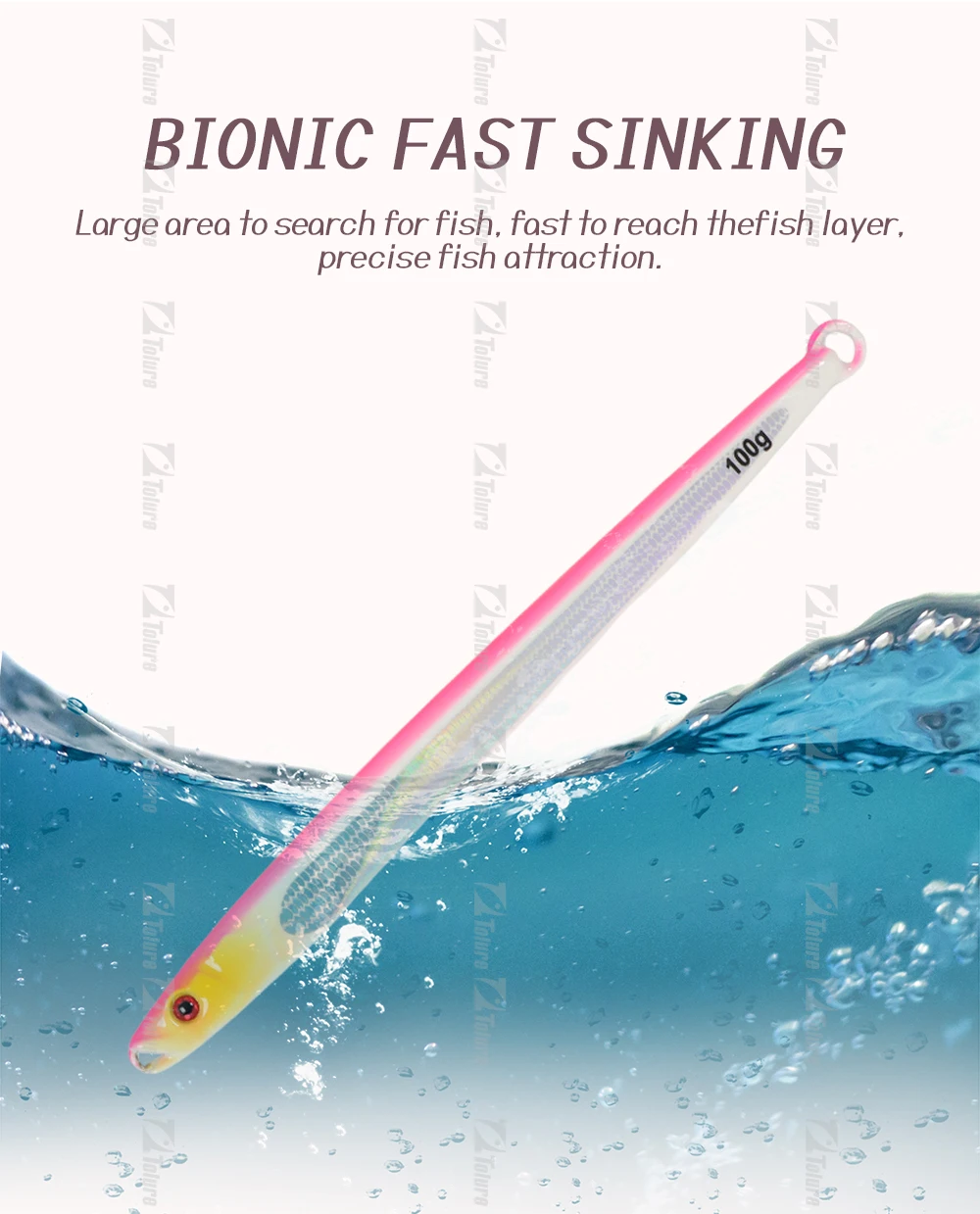 TOLU NEUE schnell sinkende Metall-Jig 100 g, 150 g, 180 g, 200 g, 250 g, 300 g, langer Wurf, schnell sinkende Herbst-Jigs, Salzwasser-Tiefsee-Angelköder – Detail 3