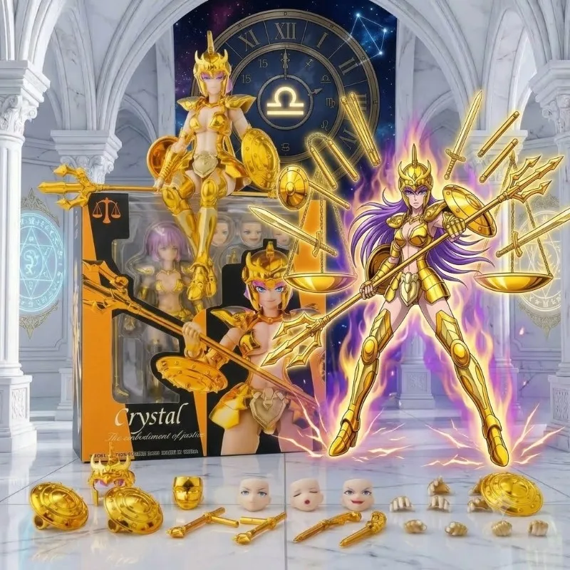 [Envío en 9 Horas] Saint Seiya GT, Figura Coleccionable de Libra Sagrada, Armadura Metálica de Libra, Figura de Acción, Regalo