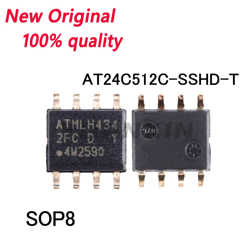 5/PCS New Original  AT24C512 AT24C512C-SSHD-T 2FCD 2FC SOP8 In Stock