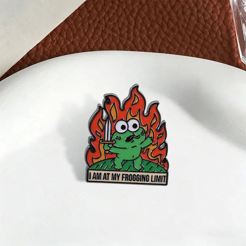 Cute Kermit Frog Enamel Pins Cartoon Boxing Raccoon Angry Cat Battle Warrior Frog Animal Brooches Lapel Badge Jewelry Gifts