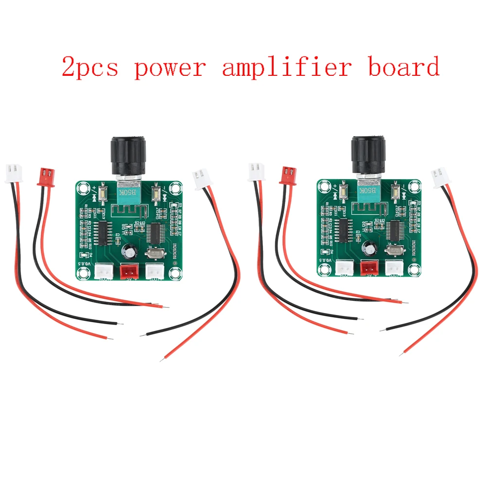 

2PCS PAM8403 Audio Amplifier Board 5W+5W Stereo Output with Bluetooth Digital Audio Module w/Volume Control DIY Speaker & Audio