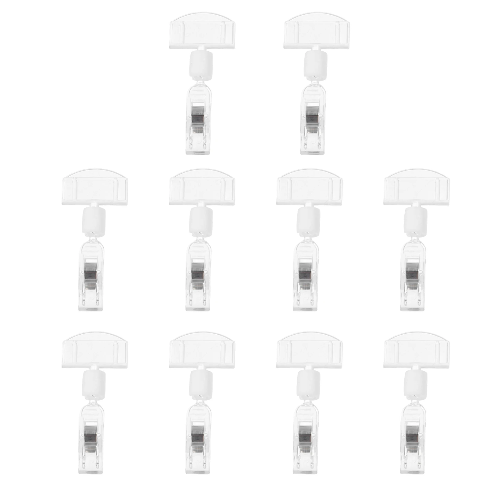 

10Pcs Plastic Label Holder Advertising Clip Price Tag Display Stand Portable Lightweight Sign Clip for Shelf