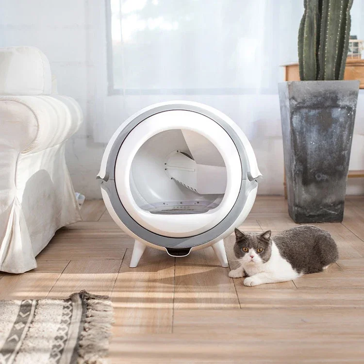 Self Cleaning Cat Litter Box Odor App Control Around Scoop Litter Box with UV Cover