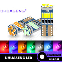 UHUASENG 2PCS 5W5 Led T10 Bulb WY5W W5W 194 168 15SMD Interior 501 Signal Lamp Parking License Plate Car Reading Light 12V White