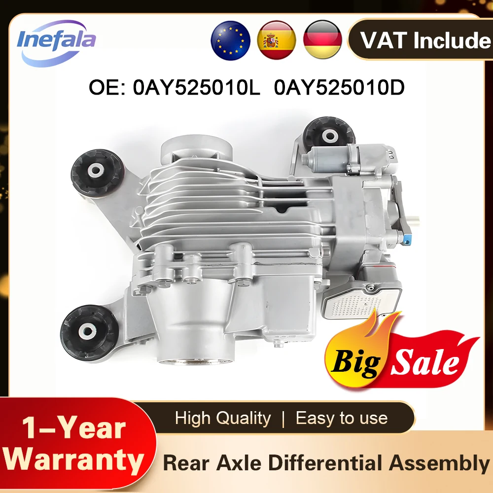 مجموعة الناقل التفاضلي للمحور الخلفي من Inefala لسيارة VW GolfR AUDI SKODA 2009-2017 0BR525010G 0BR525010B 0AY525010D 0BS525010A