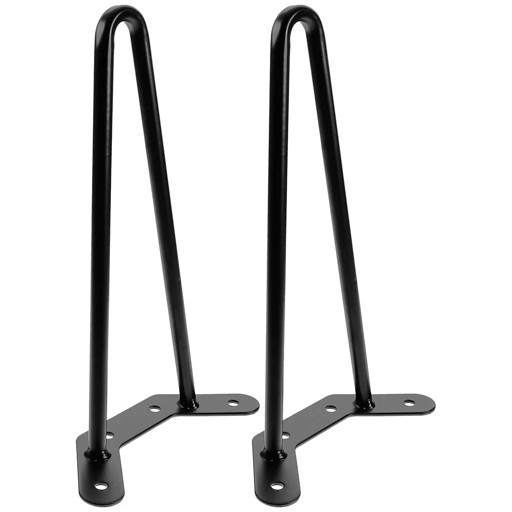 2Pcs Hairpin Legs Metal Furniture Legs for Table Desk Bench End Table Replacement Robust Iron Construction Easy Assembly Space