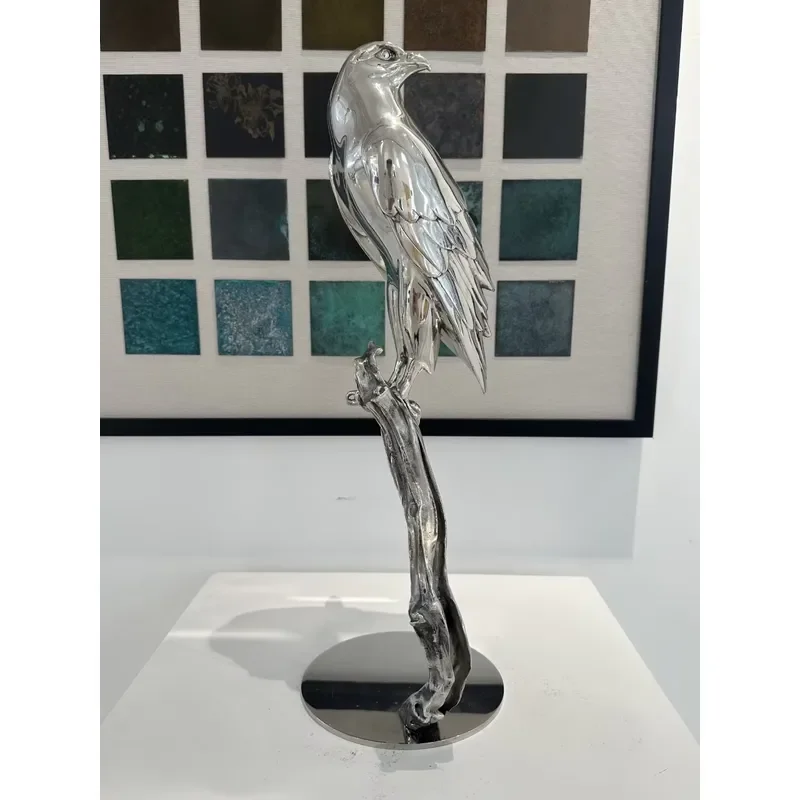 Custom Modern Abstract Stainless Steel Casting Art Collectible Couple Embracing Angel Sculpture Engraved Metal Theme