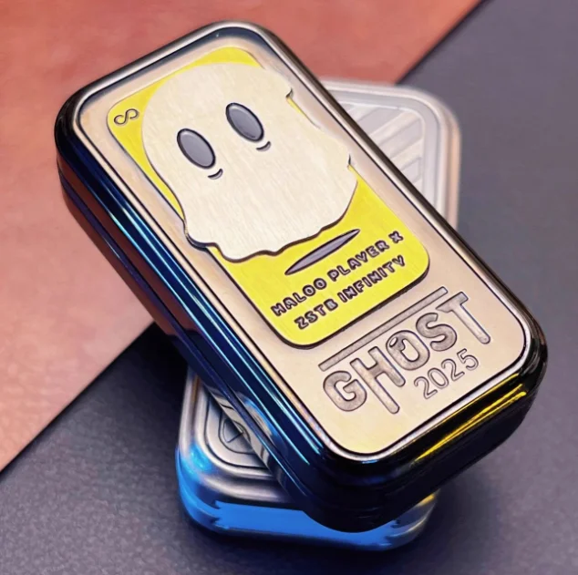 Mechanical Mini Ghost Long Section Dense Straight Push Slider Crisp Sound EDC Fidget Metal Anti Stress Fidget Toy