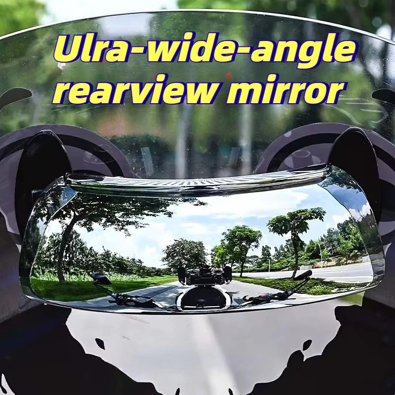 Motorcycle Windshield Wide Angle Rearview Mirror Panoramic Blind Spot Mirror  Universal   Large View Mirror Safety Accessories