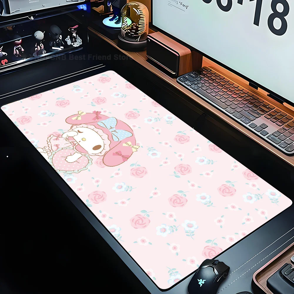 

Cute My M-Melody Mousepad Mouse Mat Desk Mat With Pad Gaming Accessories Prime Gaming XXL Keyboard Pad