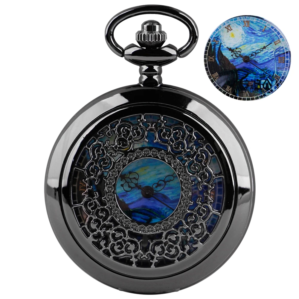 

Fashion Starry Sky Quartz Pocket Watch Analog Pendant Necklace Mens Womens Watches Gift