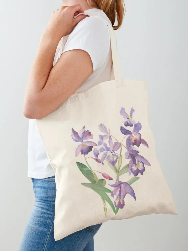 Purple Orchid: Vertical Tote Bag reusable grocery bags hand bag hand bag ladies