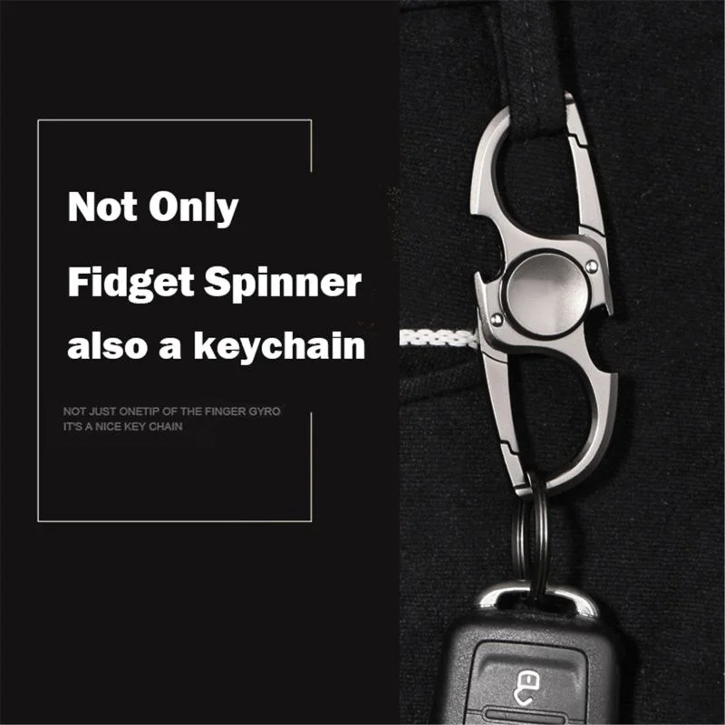 1Pcs Finger Spinner Keychain Finger Spinner Fidget Hand Spinner Anti-Anxiety Toy Relieves Stress Bottle Opener