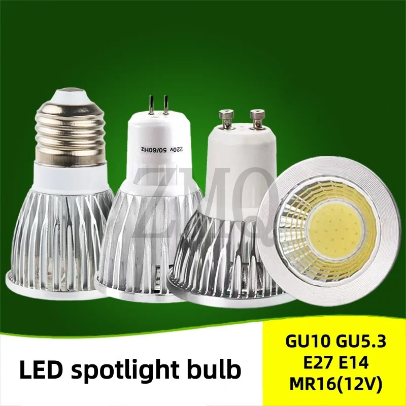 5pcs Super Bright 85-265V GU10 E27 E14 GU5.3 COB 9W 12W 15W LED Bulb Lamp 110V 220V Spotlight Warm White/Cold White LED Lighting