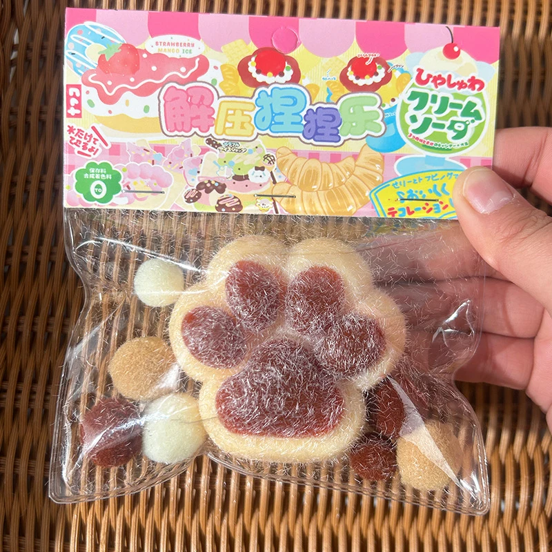 Pinching Cat Paw Funny New Sticky Cute Squeeze Cat Paw Toys Soft Abreact Relief Relax Sticky Toys Gift Decompressing Toy