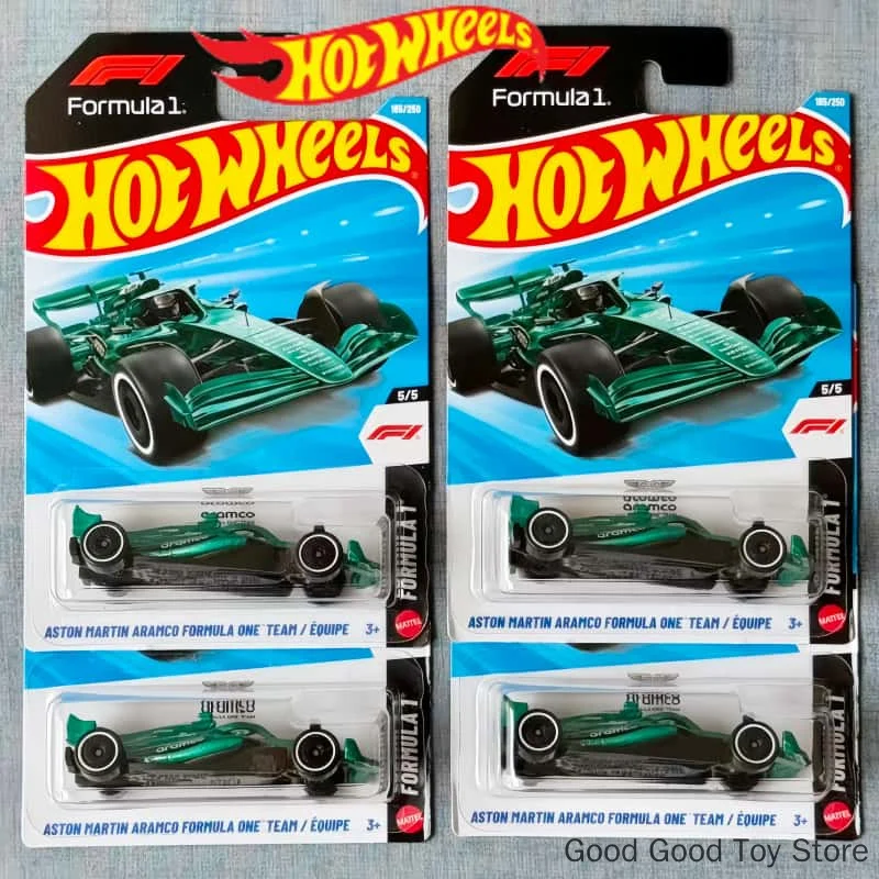 In Stock New Hot Wheels Car Aston Martin Aramco Formula 1 1/64 Auto Vehicle Team Equipe Model Collection Car Toys Birthday Gifts