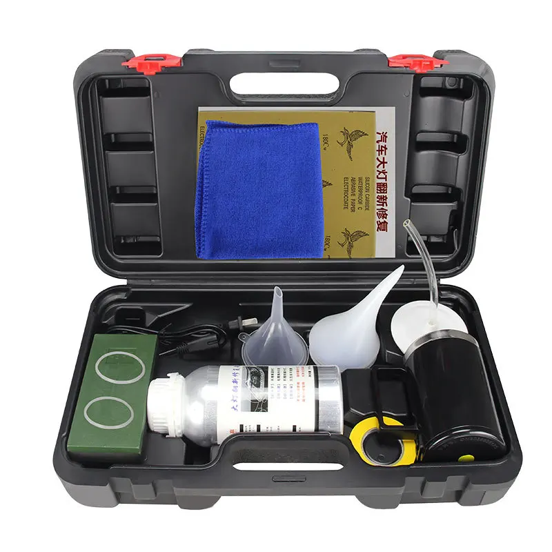 

Suitable for headlight renovation tool set, atomizing cup yellowing and cracking, no polishing and scratching coating liquid, he