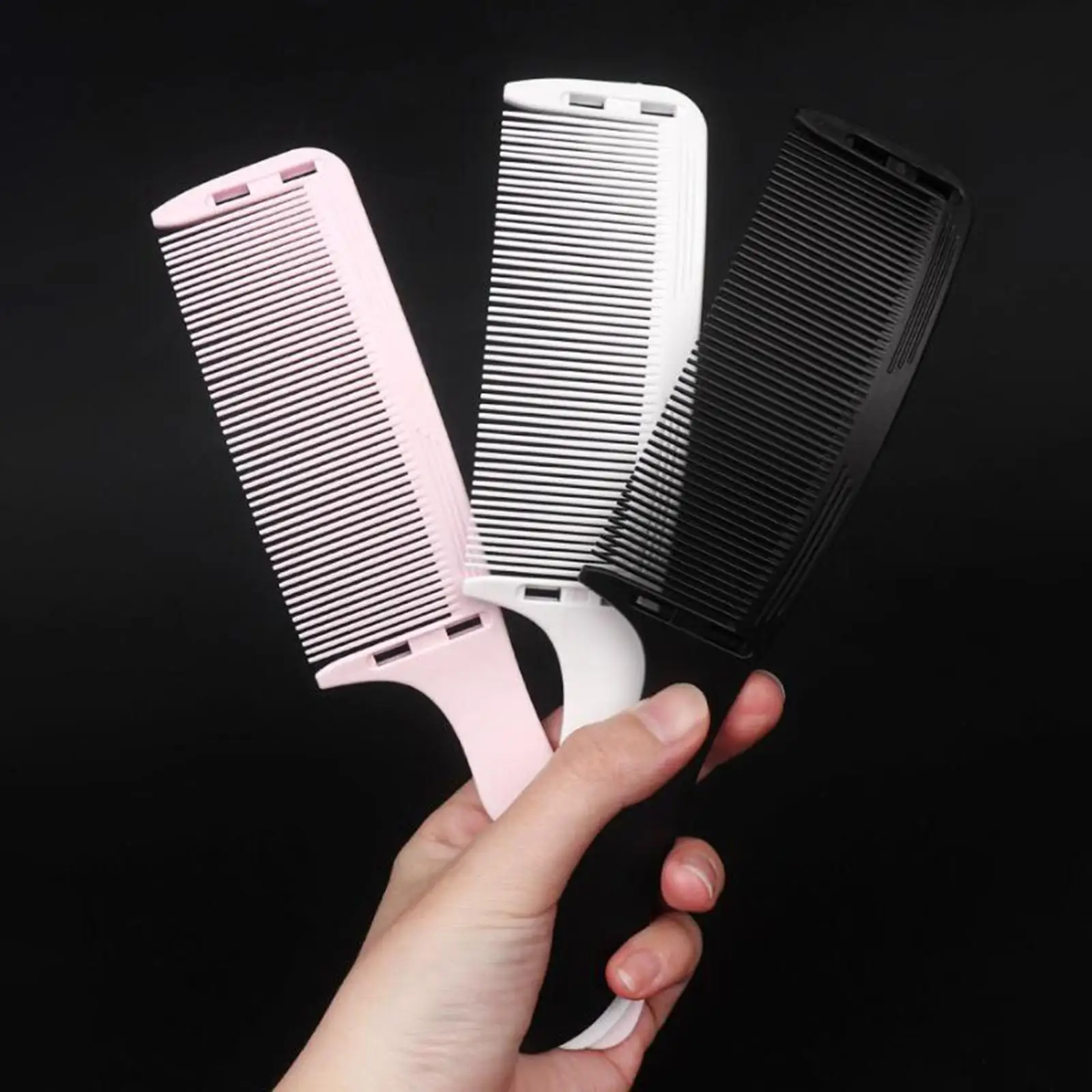 

Профессиональная расческа для стрижки с плоским верхом, изогнутый инструмент для укладки из ABS-пластика, парикмахерская расческа для салонов и домашнего использования