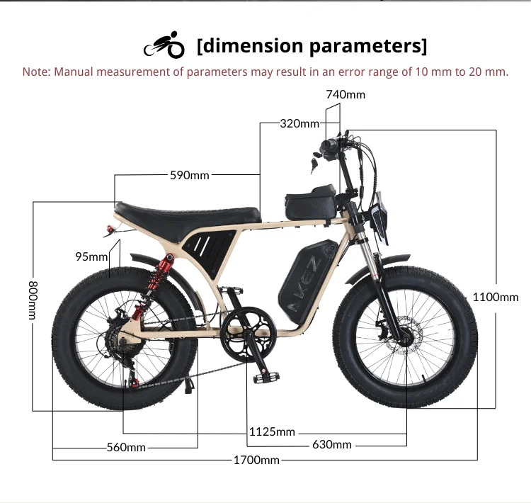 2025 New AKEZ 20 Inch 48V 750 Watt Fat Ebike Remote Electric Mountain Bike Adult Assisted Full Suspension Electric Dirt Bike image 6