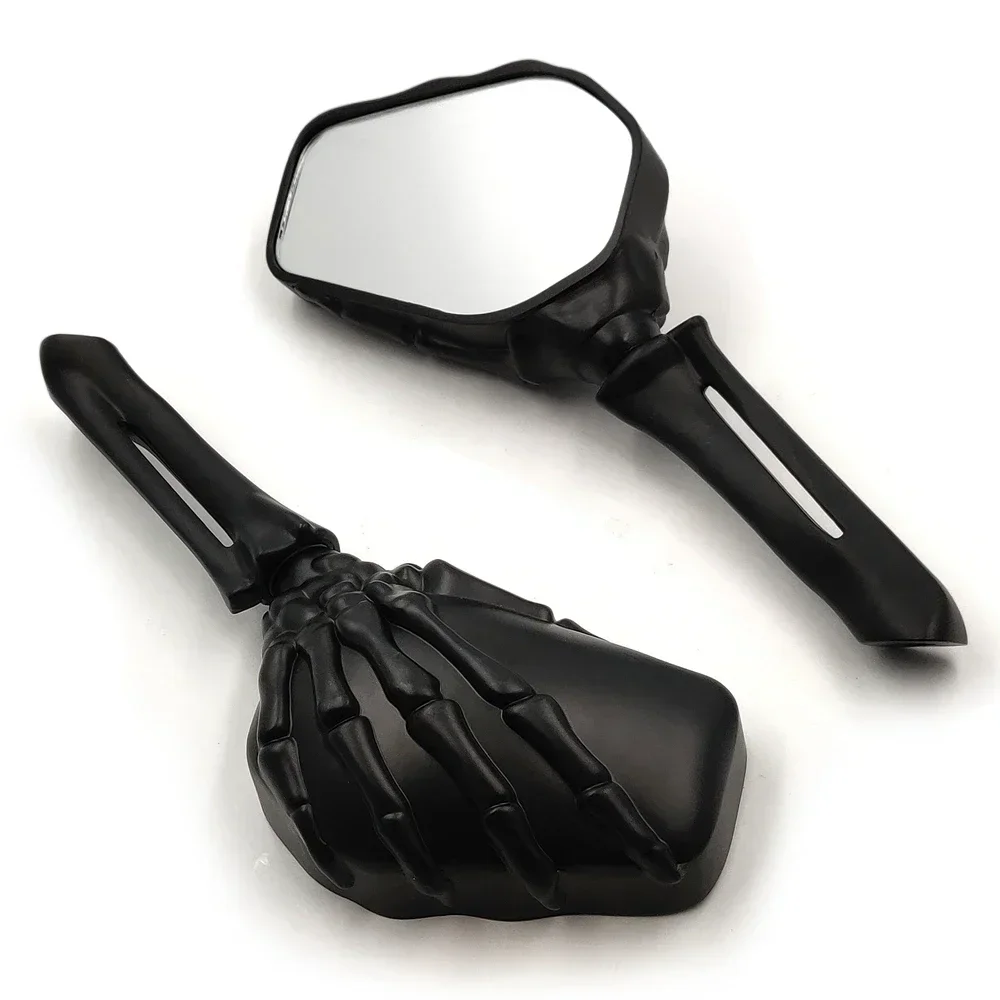 Motorcycle Mirror For Harley Heritage Springer Sportster Dyna Glide Softail V Rod Black Alloy Skull Mirror