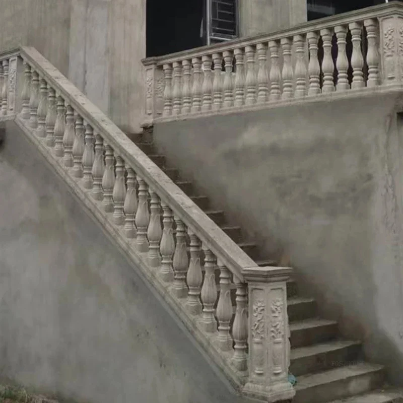 Stair Handrail Mold Cement Railing Fence Mold Cast-in-place Roman Column Guardrail Villa Outdoor Slope Vase Column Thickened