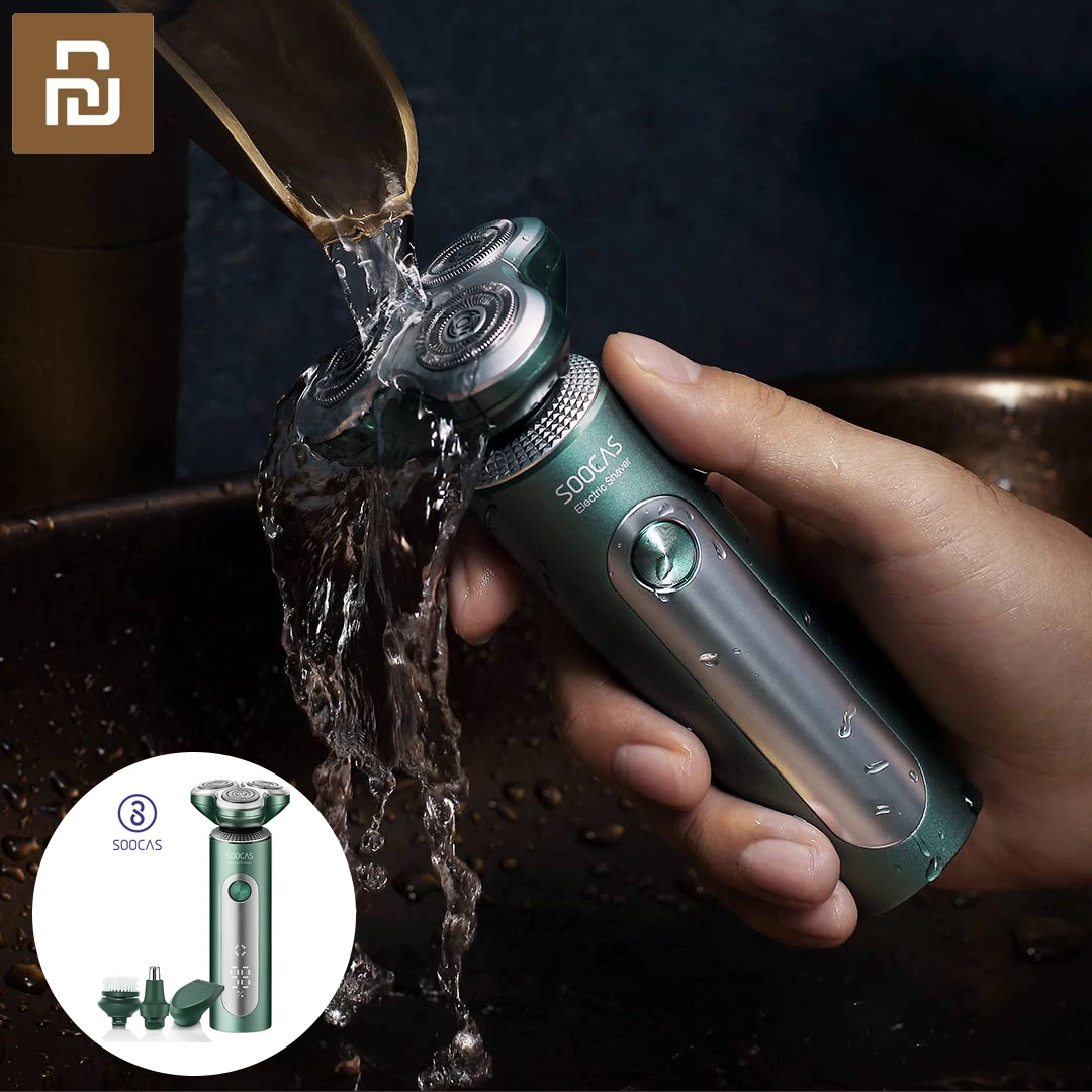 Youpin SOOCAS S5 Alat Cukur Listrik Pemangkas Rambut 4in1 Pemangkas Rambut Hidung Sikat Pembersih Wajah Type-c Isi Ulang IPX7