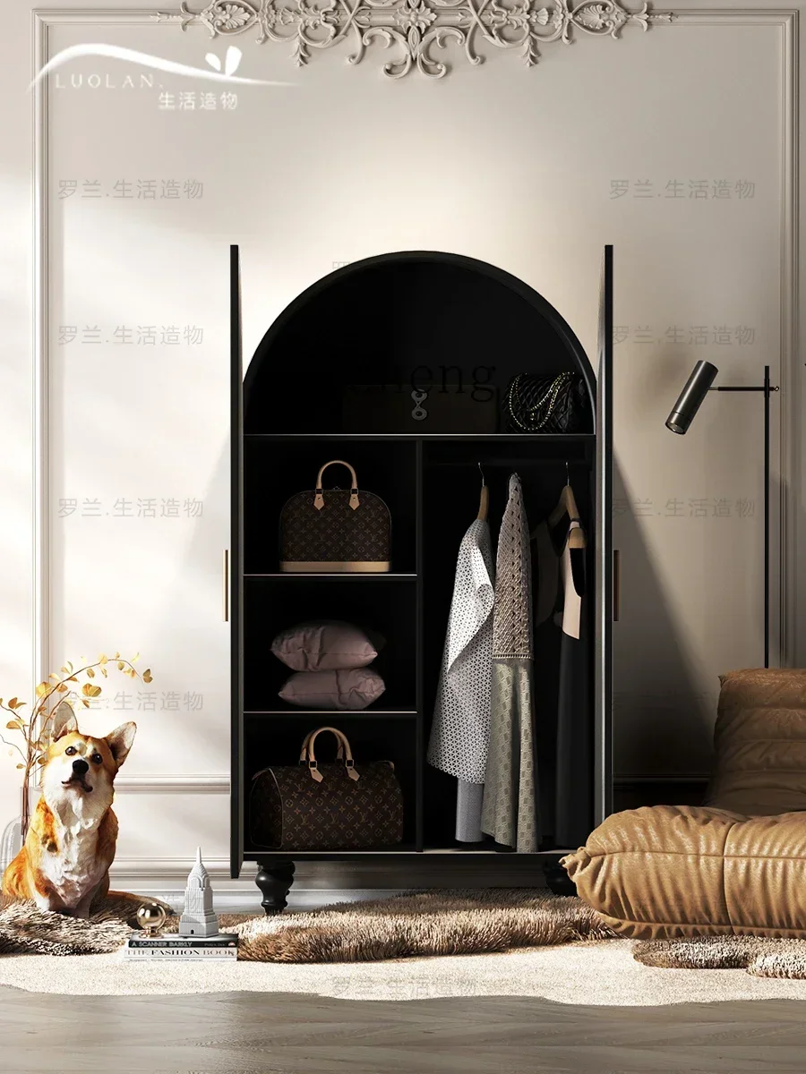 b11-Cream Wind Flower Solid Wood Home Bedroom Wardrobe Living Room Balcony Storage Home Locker home decor