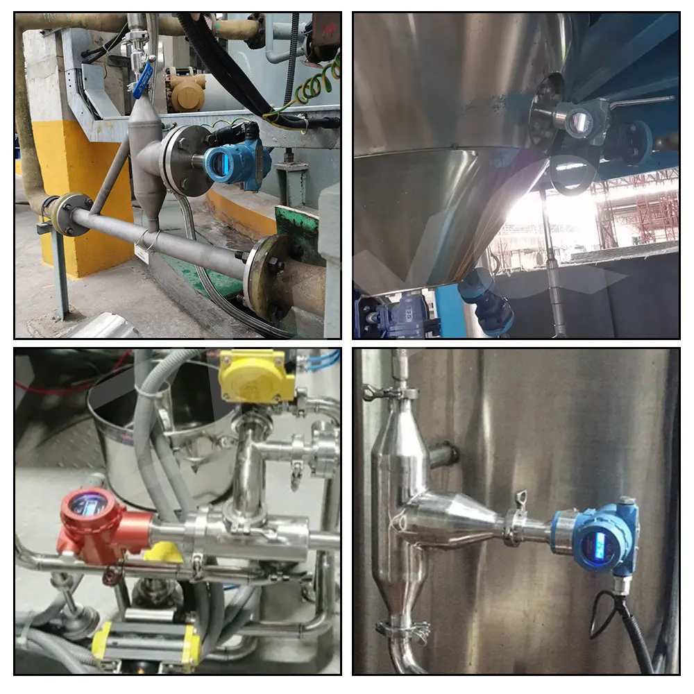 Industrial 4-20ma inline in-tank process turning fork vibrating oil milk caustic soda density meter for liquid slurry