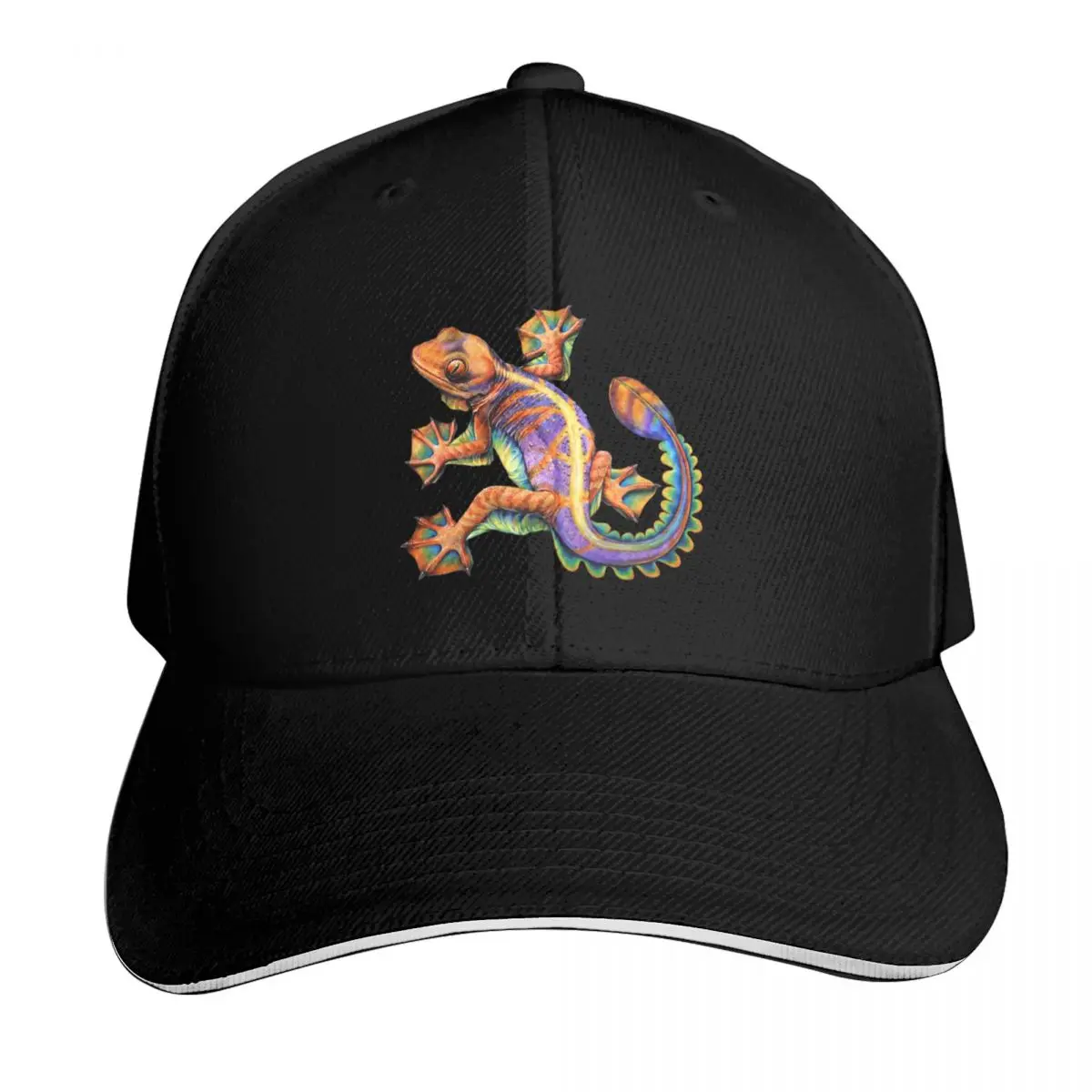 Flying Gecko Baseball Cap Snapback Flat Bill Strapback Dad Hat Six Panel Structured Crown
