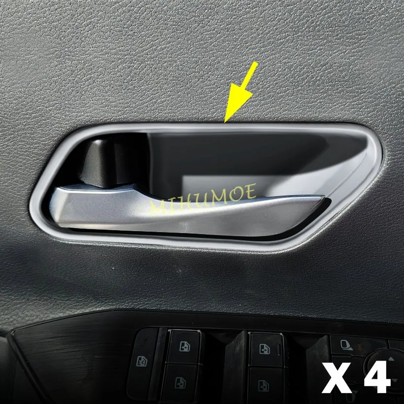 ماتي كروم مقبض الباب الداخلي للسيارة غطاء محيطي الكسوة ل 2025-2026 نيسان ركلات #1