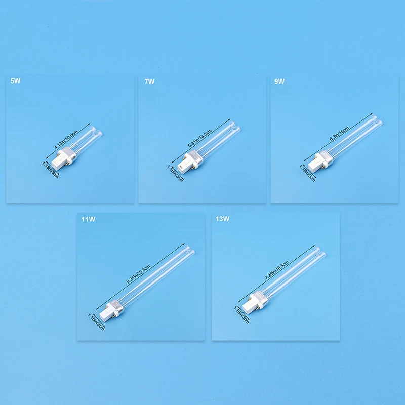 1pc UV Light Bulbs Aquarium Fish Tank Pond Ultraviolet  Lamp Tube For G23 5W 7W 9W 11W 13W UVC H Shape Tube view 6