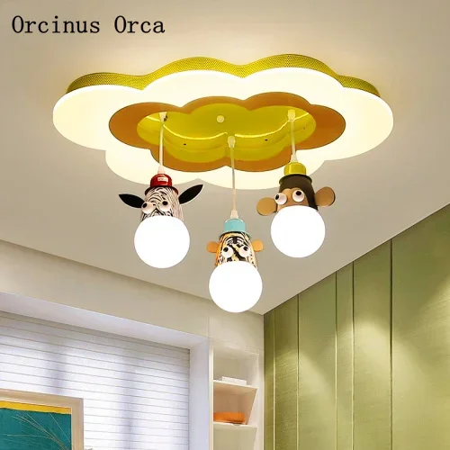 Cartoon Creative LED Animal  ceiling lamp Children's lamp Boys and Girls Bedroom Nordic Modern Simple Cloud ceiling lamp