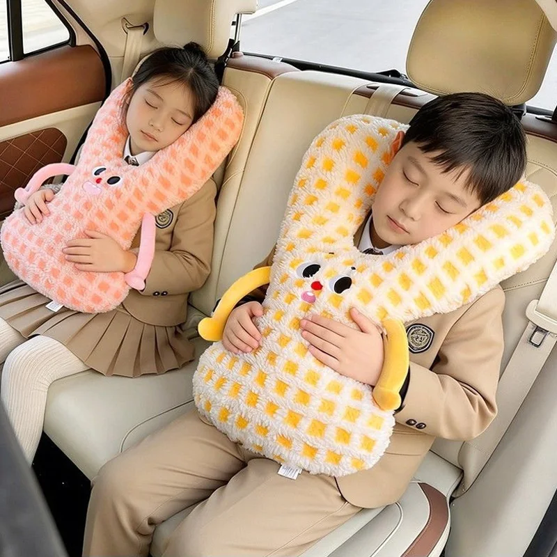 Y Shape Kids Travel Safety Pillow Car Seat Neck Pillow Car Sleep Long Distance Travel Pillow Head Pillow Support Kids Adults